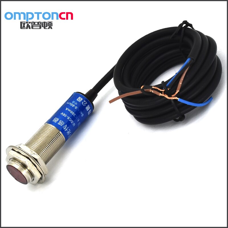 Npn n / o  e3f-ds100 p 4 p 1 fotoelektrisk kontakt nærhedsføler justerbar 5-30cm