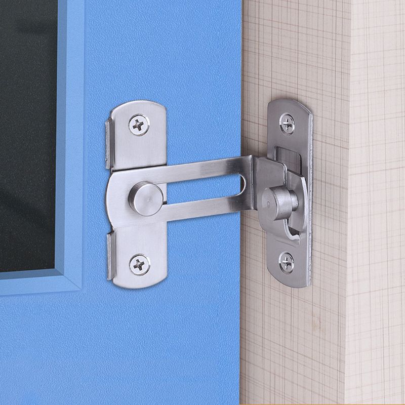Stainless Steel Right Angle Locking Latch Sliding Barn Door Lock Doors Windows Safety Security Home Anti-Theft Guard