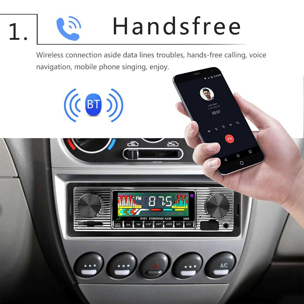 Bluetooth Car MP3 Player Auto Car Radio Wireless Multimedia Player AUX USB FM 12V Classic Stereo Car Audio Player Car Electric