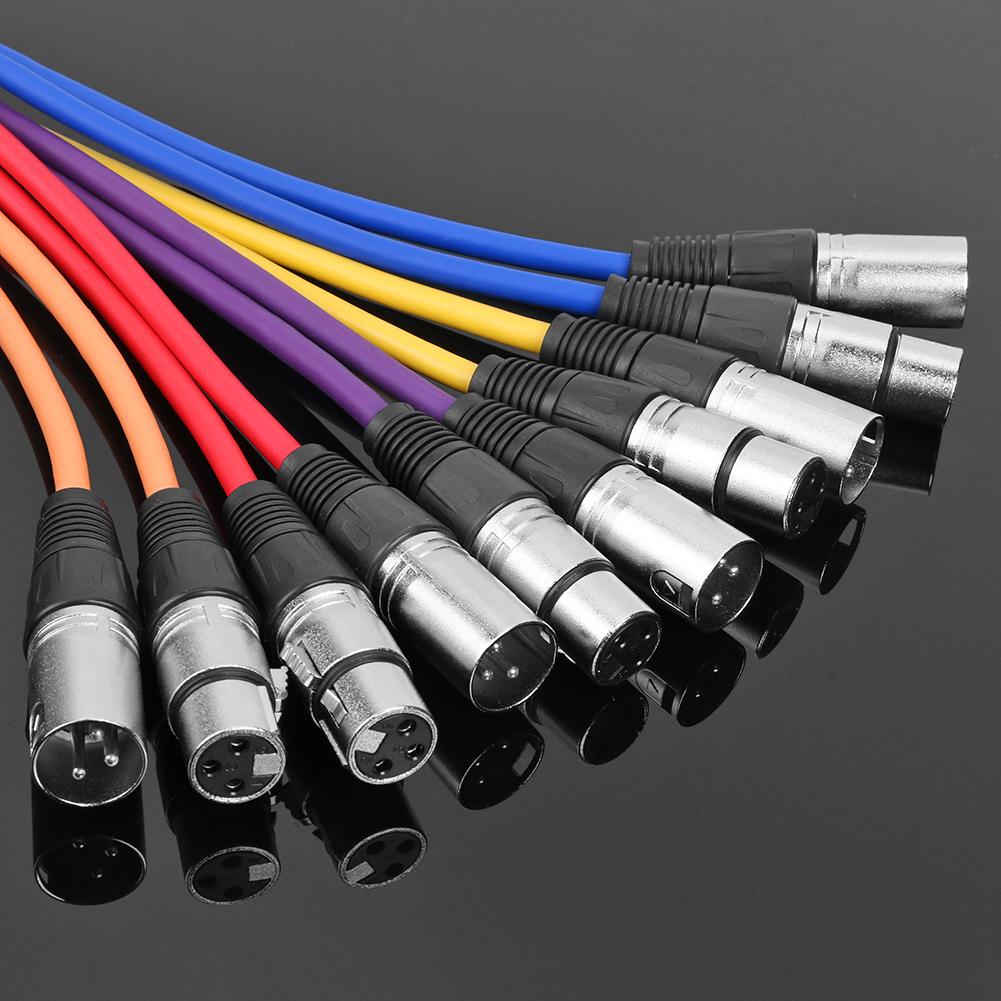 1m XLR Cable Male to Female 3Pin Zinc Alloy Flexible and Durable Noise-Free Audio Cable for Microphone XLR Cord