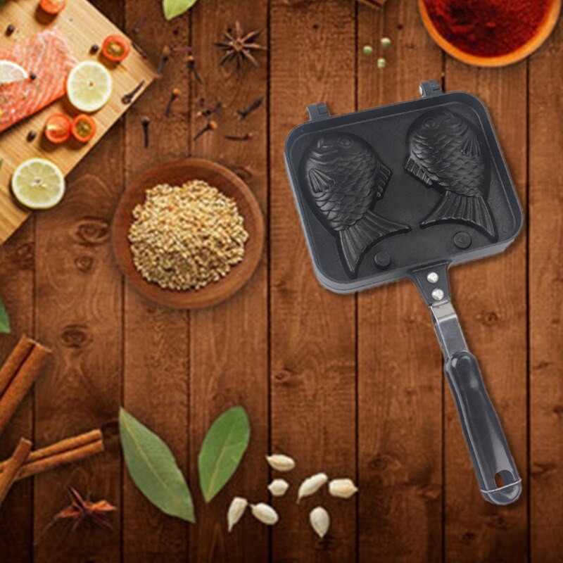 Vis-Vormige Bakvormen Waffle Pan Maker Thuis Taart Gereedschap Diy Pisces Bakvorm Taiyaki Mold Waffle Mold