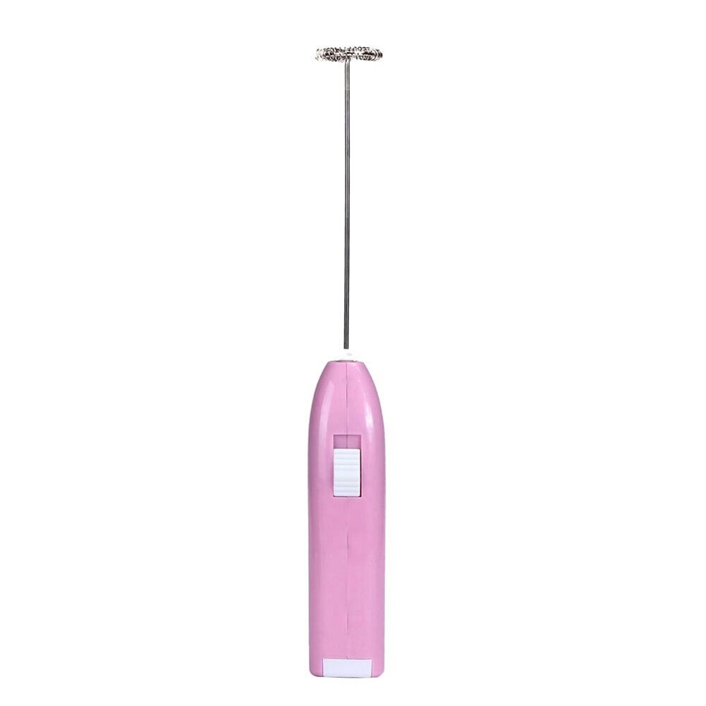 1pc mjölk dryck kaffe visp mixer kök mixer praktisk elektrisk ägg visp dryck bubbla mini skum blandare omrörare maskin: Rosa
