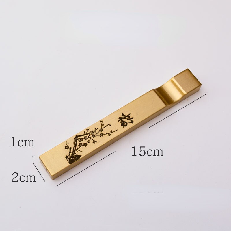 Messing Paperweights Borstel Rest Multifunctionele Chinese Kalligrafie Schilderen Presse-papier Pisapapeles Carving Gegroefde Papier Gewicht: E 1pcs
