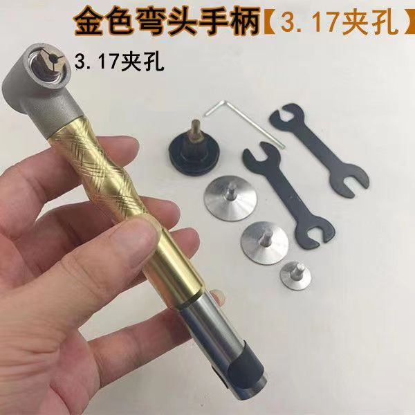 90d graden handstuk voor foredom motor hoekslijpmachine flexibele as slijpmachine maalmolen slijpmachine 90d elleboog graveerpen 2.35/3.0/3.17mm: Oranjerood