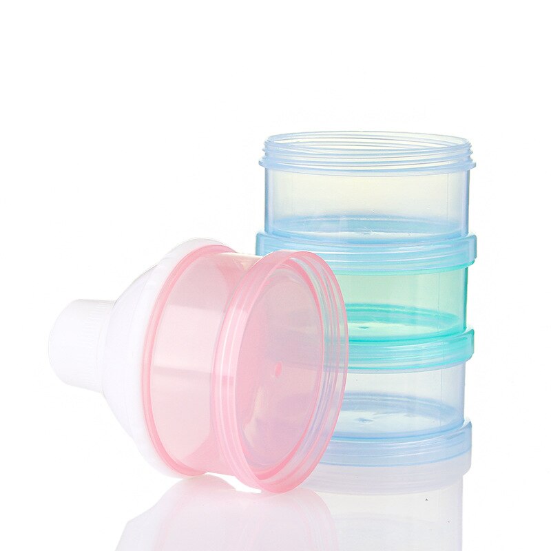 Color four-layer baby milk powder storage box baby feeding food box plastic milk powder container