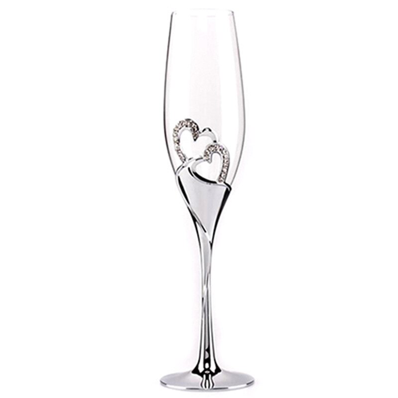 2 Stks/set Crystal Wedding Roosteren Champagne Fluiten Glazen Drink Cup Party Huwelijk Wijn Decoratie Cups Voor Partijen Geschenkdoos