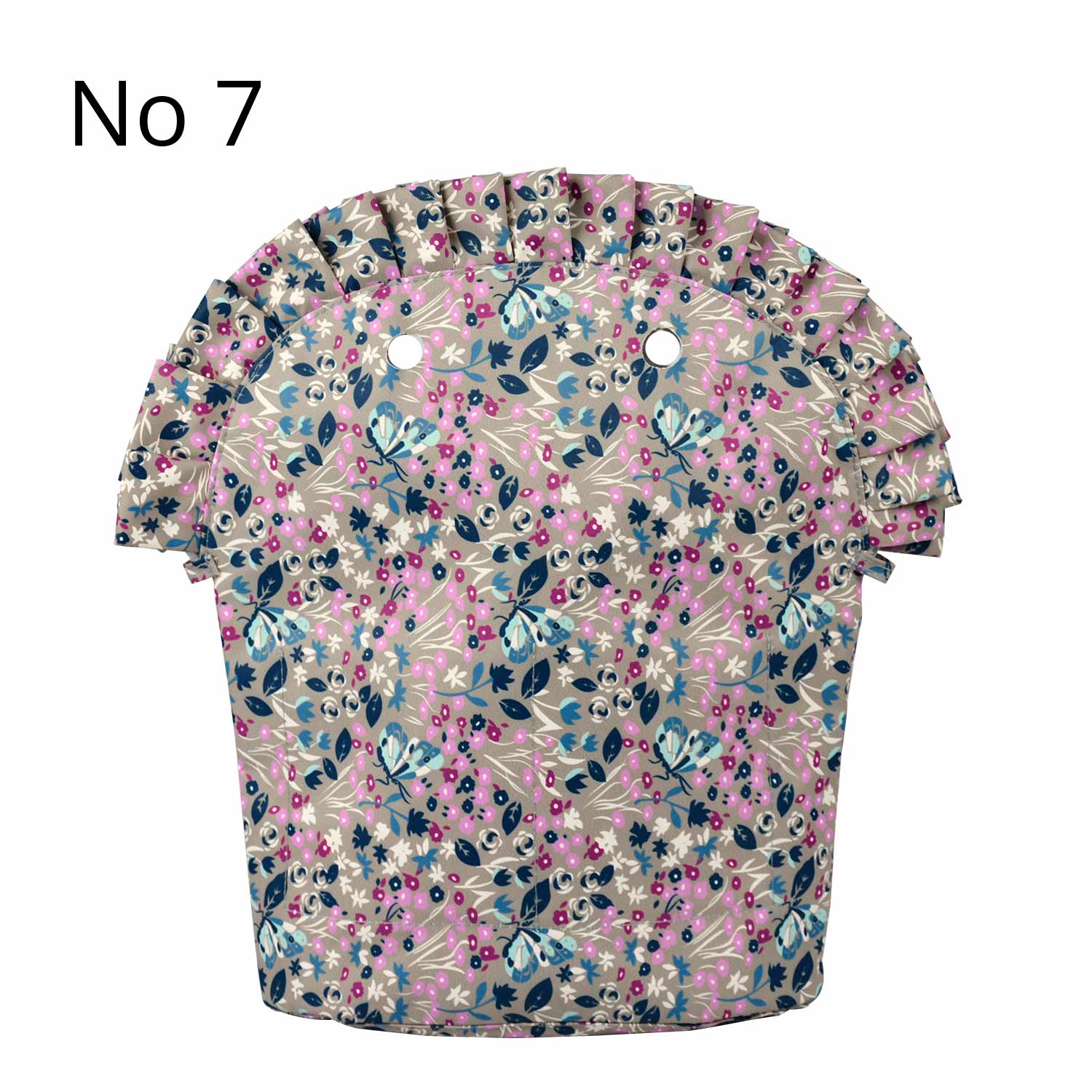 TANQU Floral Frill Pleat Lining Zipper Pocket for Obag 50 composite cloth Insert with Inner Waterproof Coating for O Bag 50: No 7