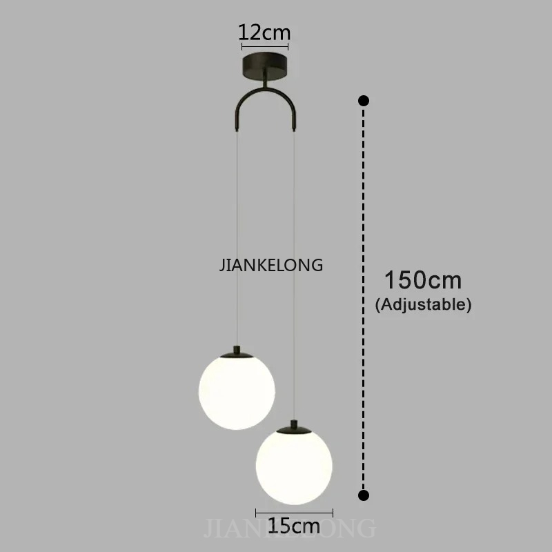 Moderne Glas-LED-Pendelleuchten Nordische Wohnzimmer-Schlafzimmer-Beleuchtung Innenbeleuchtung Restaurant Bar Heim-Dekor Hängelampe 220V: Kaltweiß / orange