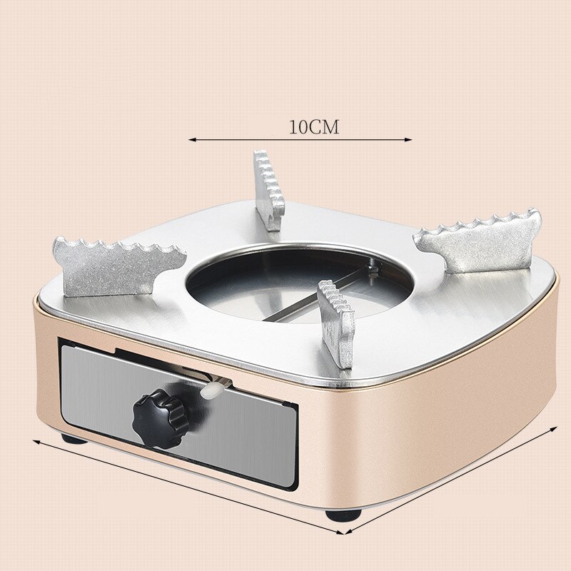 Drawer Alcohol Stove For Hotel Restaurant Commercial Household Outdoor Dry Pot Small Pot Compact Mini Portable Alcohol Stove: Tyrant gold