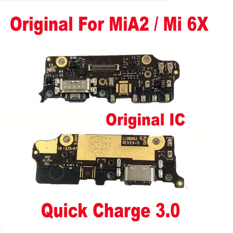 Originele Oplaadpoort Pcb Board Usb Charge Dock Connector Mi Crophone Flex Kabel Qc 3.0 Voor Xiao Mi Mi A2 mi A2/Mi 6X Mi 6X M6X