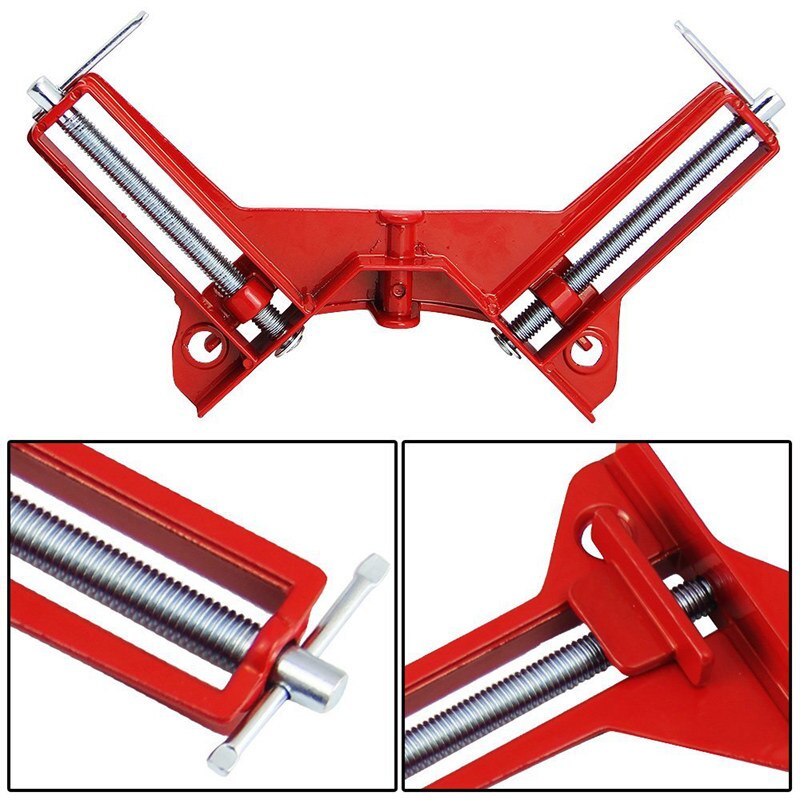 Corner Clamps 3inch 2pcs 90 Degree Right Angle Clamp Mitre Clamp for Wood Working Metal DIY Glass Picture Framing Jig, Quick G