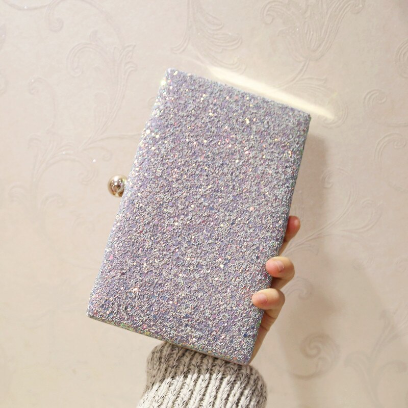 Avondtasje Clutch Bag Pink Party Vrouwen Dull Poolse Grey Purse Koppelingen Giltter Tassen Kleine Partij Handtas