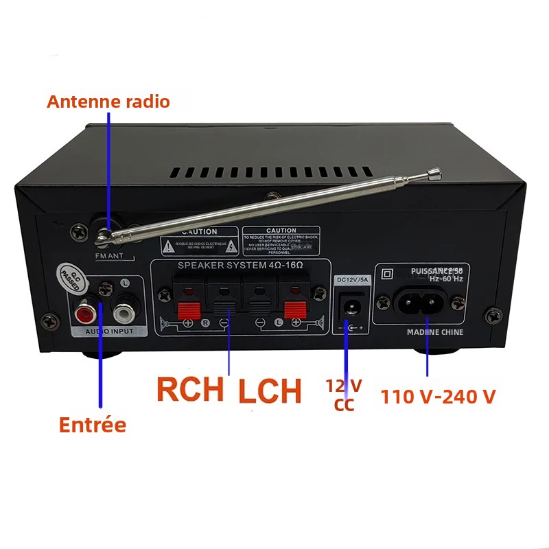 AK45 HiFi Cyfrowy Bluetooth 2.0 Kanałowy Wzmacniacz Audio MP3 Wzmacniacz Mocy Dźwięku Stereo Domowy Samochodowy Głośnik Samochodowy Max 350W X 2