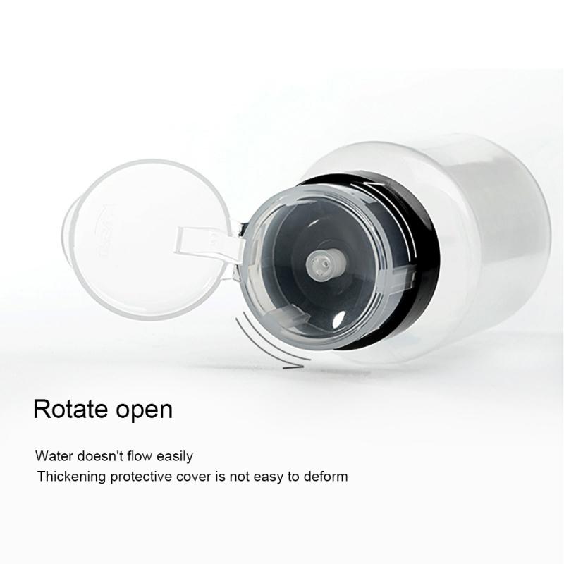 200ml Empty Plastic Nail Polish Remover Alcohol Liquid Containers Press Pumping Dispenser Bottle For Nail Art UV Gel Cleaner