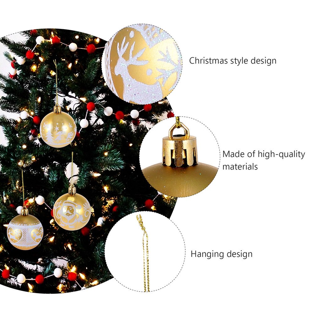 Pcs Delicate Pendants Adornments Xmas Adorable Christmas Balls