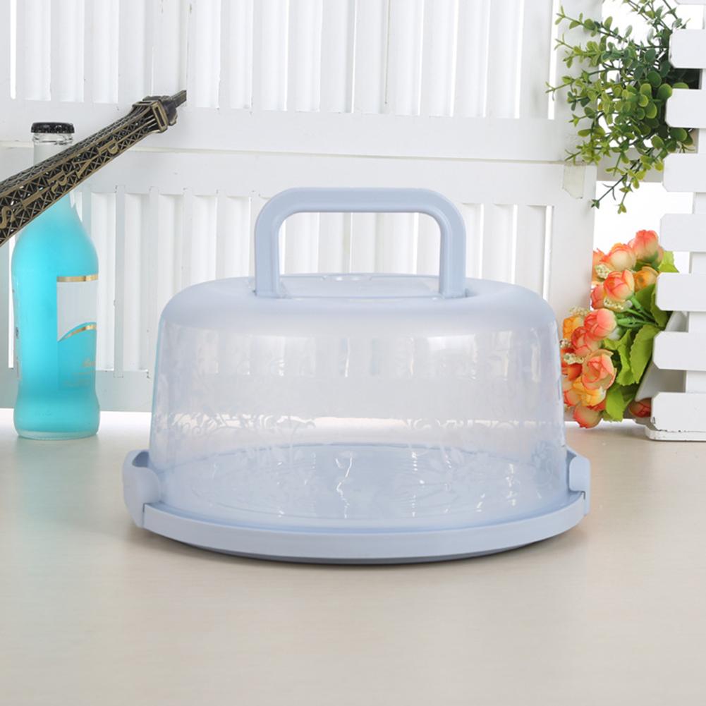 Portable Round Birthday Cake Dessert Fruit Storage Carrier Box Container Case