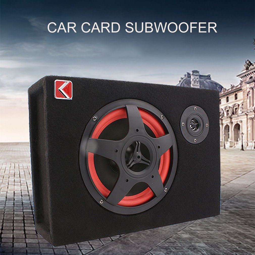 350W Unter-Sitz Auto Kompakte Subwoofer Amp Bass Lautsprecher Leistungsstarke Audio Verstärker mit Fernbedienung Subwoofer Control 6 Zoll UNS Stecker