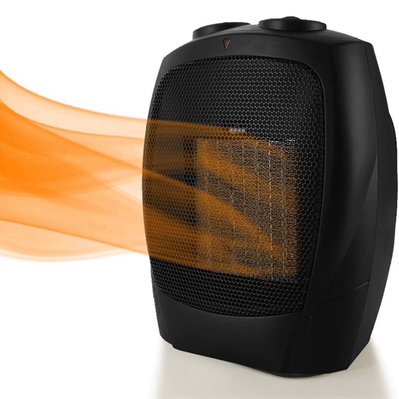Draagbare Elektrische Kachel, Huishoudelijke Verwarming, Desktop Mini Elektrische Kachel, Voor Indoor En Kantoor (Zwart)