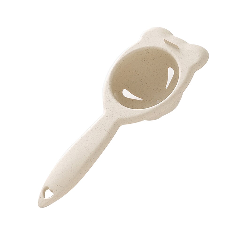 Utensilio para hornear pasteles, divisor tamiz, herramienta de cocina artesanal, separador de yema y clara de huevo, separador de huevos de plástico de grado alimenticio: Beige