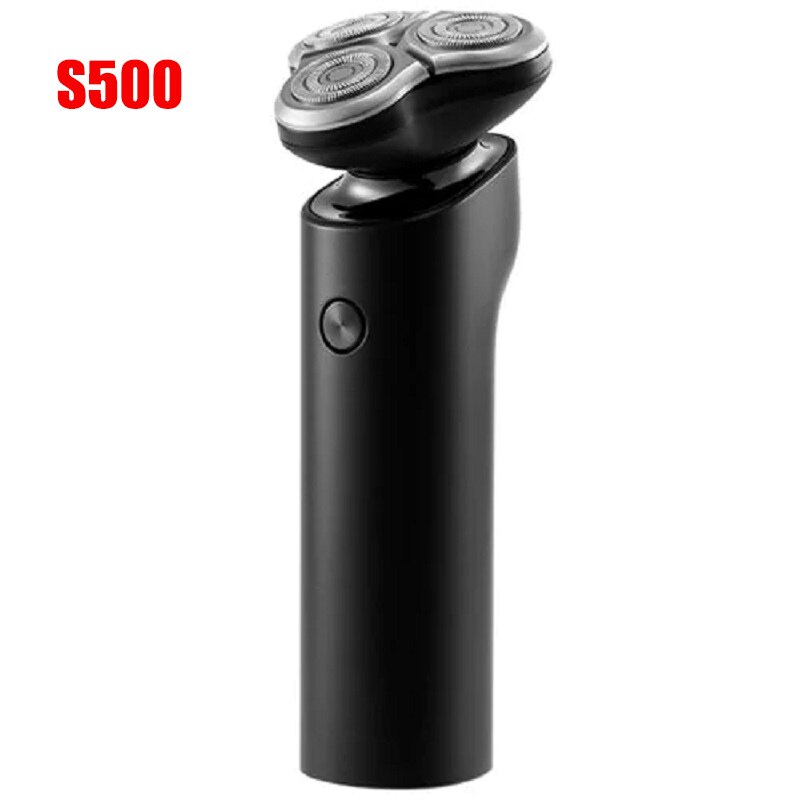 Xiaomi mijia, barbeador elétrico original, barbeador s500, 3 cabeças, máquina de barbear a seco ou úmido, aparador de barba, lâmina lavável, visor led limpo: S500