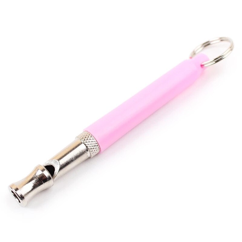 Flauta ultrasónica para perros, suministros de Entrenamiento de mascotas, silbato con acollador ajustable para perros, adiestramiento de gatos: Rosa