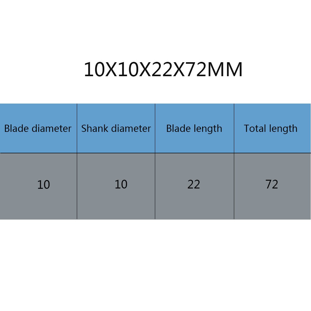 Milling Cutter Metal Drill Bit Set HSS Straight Shank Cutter 4 Blade 1.5-12mm Drills For wooding,Metal,Drilling Machine: 10X10X22X72