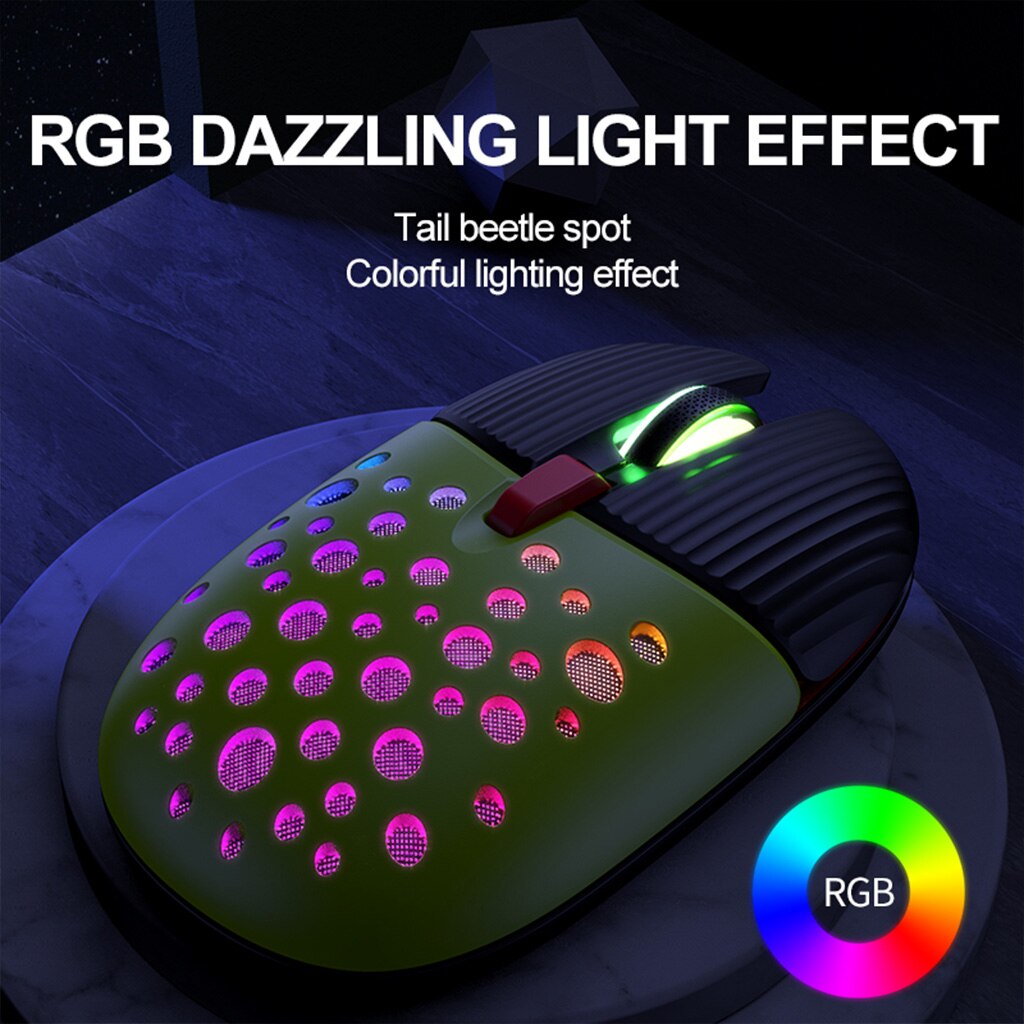 Mini Silent Wireless Optical Cartoon Mouse Mouse 3200dpi Ergonomic Computer Accessory Rechargeable Luminous