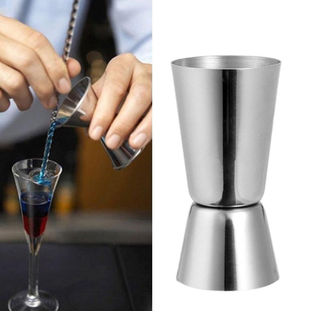 1Pcs 25/50ml Stainless Steel Bar Wine Cocktail Shaker Jigger Single Double Shot Drink Mixer Wine Measurer Cup Bar Tools