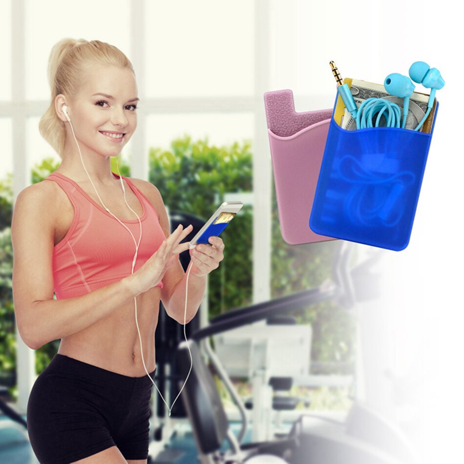 5Pcs Elastic Lycra Cell Card Holder Phone Wallet Case Women Men Business Credit ID Card Holder Pocket Stick Adhesive