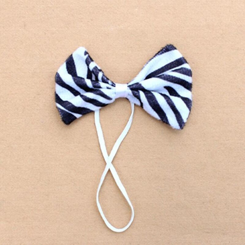 Kleurrijke Dier Strikje Handgemaakte Tijger Luipaard Giraffe Print Ties Kids Kinderen Prestaties Props Party Dress Up Decor: Zebra Print