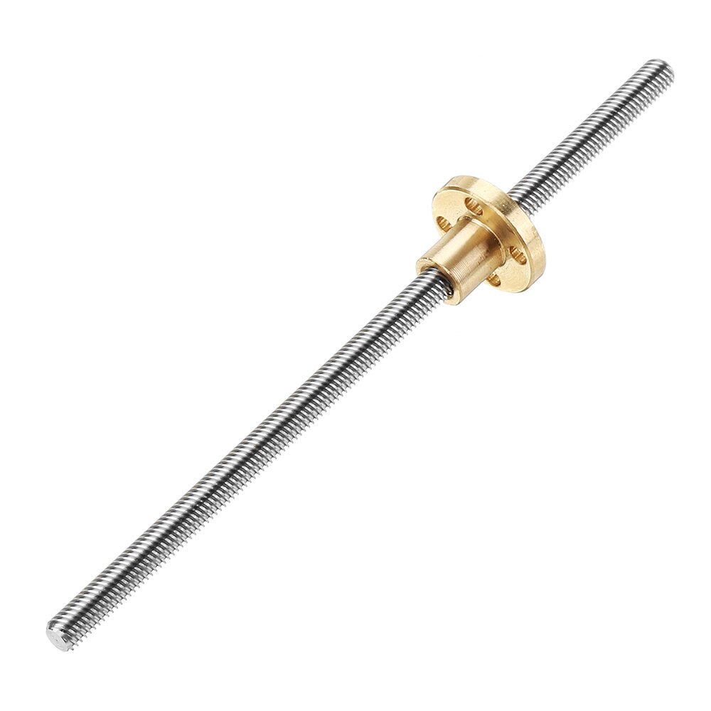 T6 Lead Screw 150mm Length 6mm Thread 1mm Pitch Lead Screw with Flange Copper Nut For Stepping Motor Driving Guide Rail