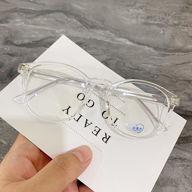 Oulylan Vintage Round Glasses Frame Women Men Blocking Blue Light Eyeglasses Computer Eye Glasses Clear Lens Optical Spectacles: Clear