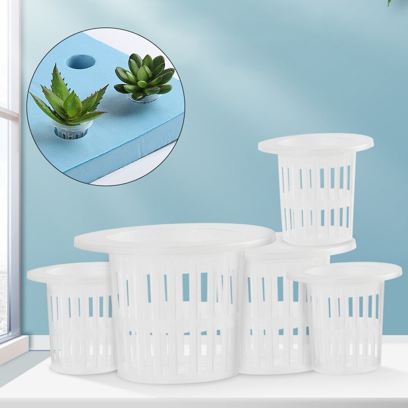 10 st hydroponic mesh kruka grönsaksplantering korg jordfri odling plast växt rooter kopp akvarium växt odla kruka