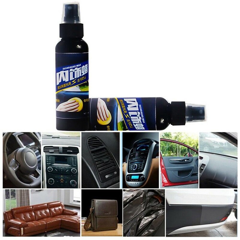 120ml Car Interior Spray Wax Maintenance Tool Car Seat Leather Restoreration Plastic Restore Renew Tool Cleaning Spray