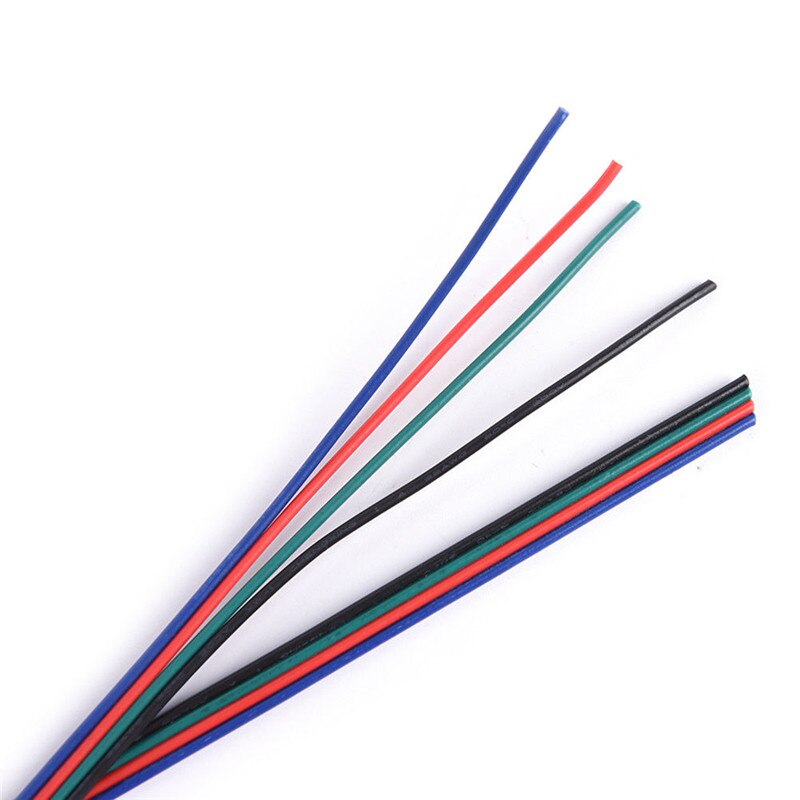 1m 5m 10m 4 PIN RGB Led Wire Cable LED RGB Cable Extension Wire Cord For RGB 3528 5050 5630 7020