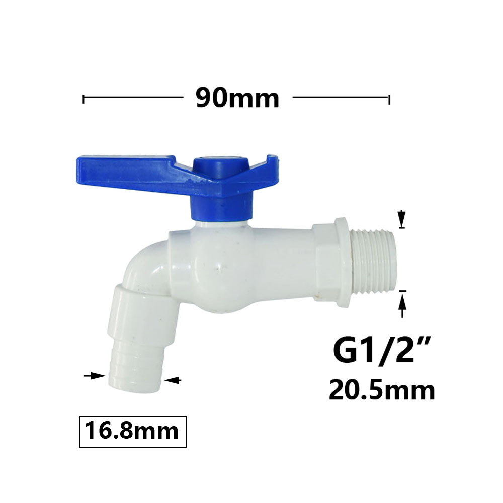IBC Tank Tap Adapter S60 x 15mm 5/8 "Slangpilaar Sluit Kraan Legering Tank 1000 Liter IBC Tank Klep fitting: Sky Blue