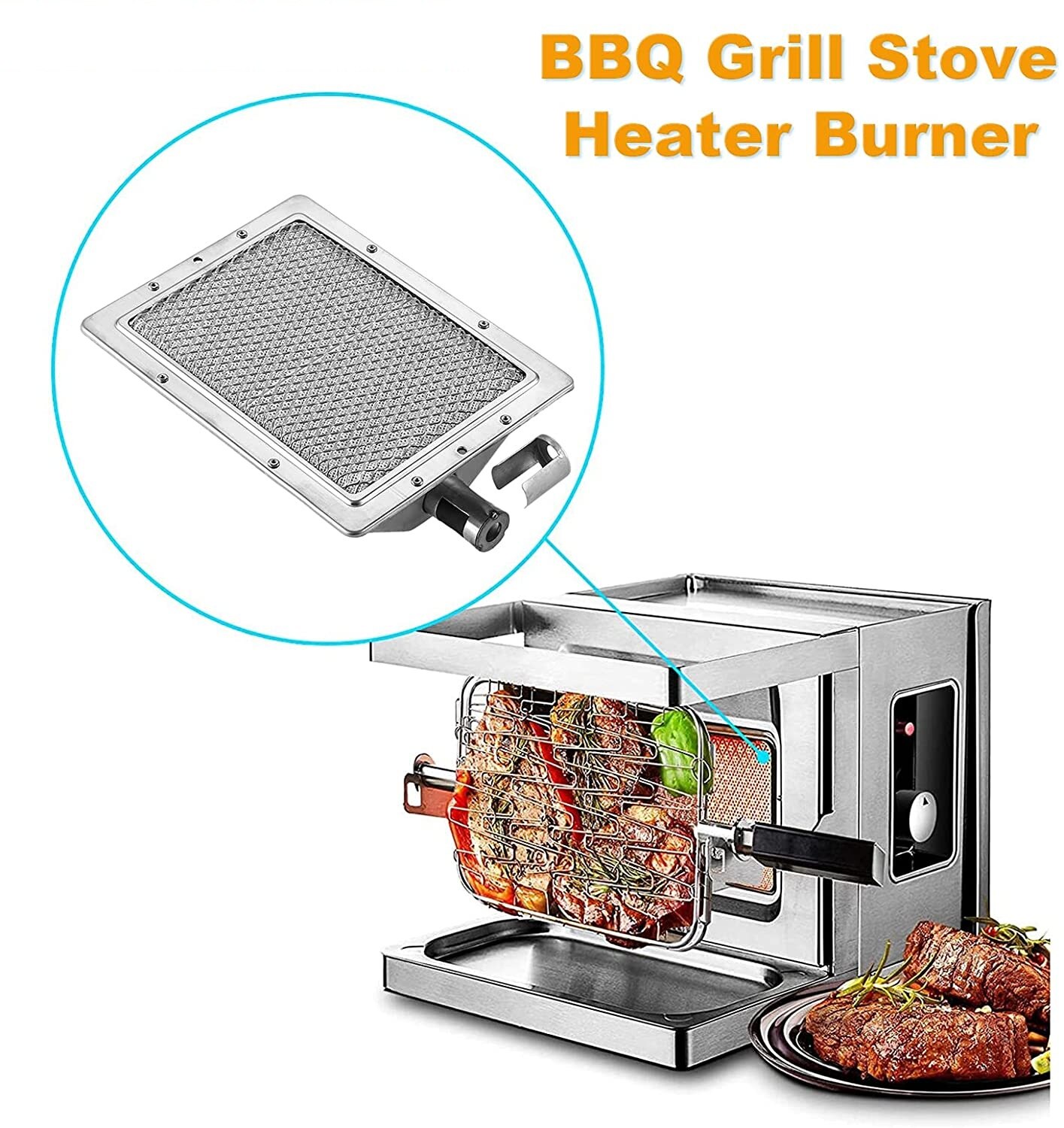 Vervangen Infrarood Verwarming Flame Keramische Brander Hoofd 8.66 "X 6.69" /220X170Mm 12000 Btu Cijfer fit Bbq Grill Kachel Kachel Brander