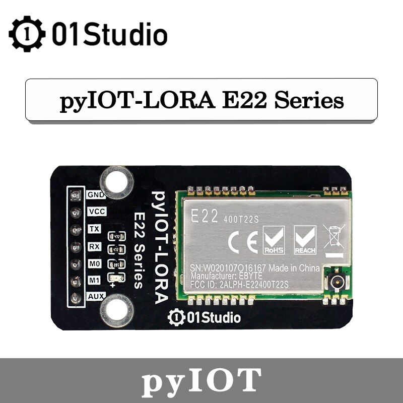 01Studio pyiot-lora Module sans fil E22 433M SX1268 Module UART MircoPython carte de développement de programmation