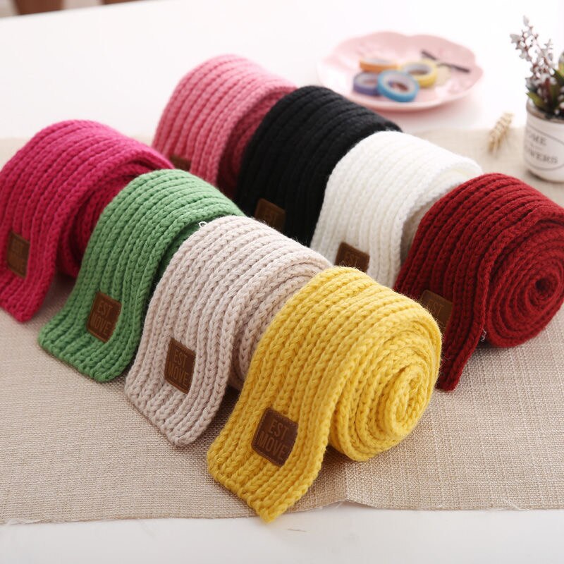 Bufanda de invierno para niños, abrigo de cuello para niño y niña, envoltura de cuello de bebé de lana cálida, cuello de punto para bebé de otoño