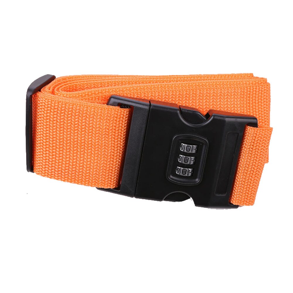 Combinação ajustável bagagem mala cintas viagem bagagem amarrar cinto bloqueio # t1p: Orange 