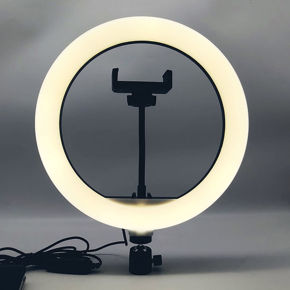 Selfie anneau lumière Aro Usb Led anneau lampe avec trépied haut Mobile circulaire Ringlight jante cerceau rigueur Ligth pour téléphone de maquillage Mobile