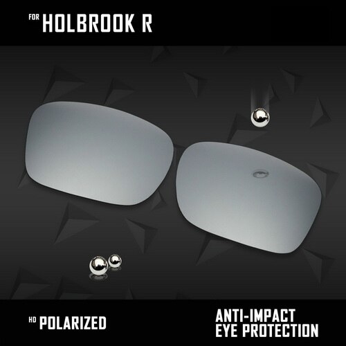 OOWLIT Linsen Ersatz Für Oakley Holbrook R OO9377 Sonnenbrille Polarisierte-Multi Farben: Silber- Chrom