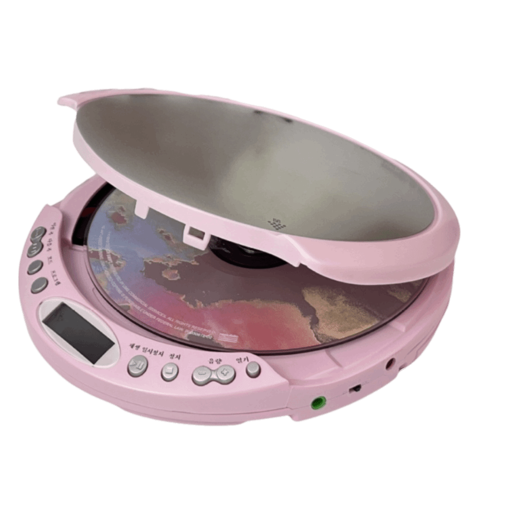 Reprodutor de CD Portátil com Tela LCD, Porta USB, Som de Alta Qualidade, Walkman com Função de Repetição, Reprodutor de Música: verde