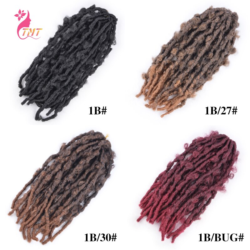 Synthetic Butterfly Locs Crochet Hair Braids For Black Women 18Inch Butterfly Bob Locs Crochet Braids Hair