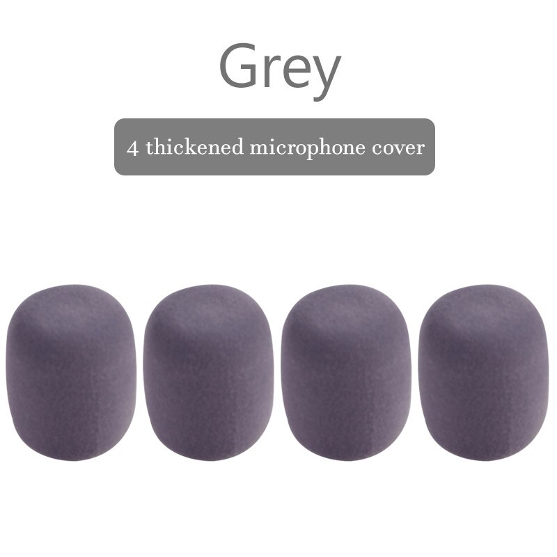 4pcs/lot Microphone Foam Thicken Mic Cover Sponge Studio WindScreen Protective Grill Shield Soft Mic Cap for KTV: Grey