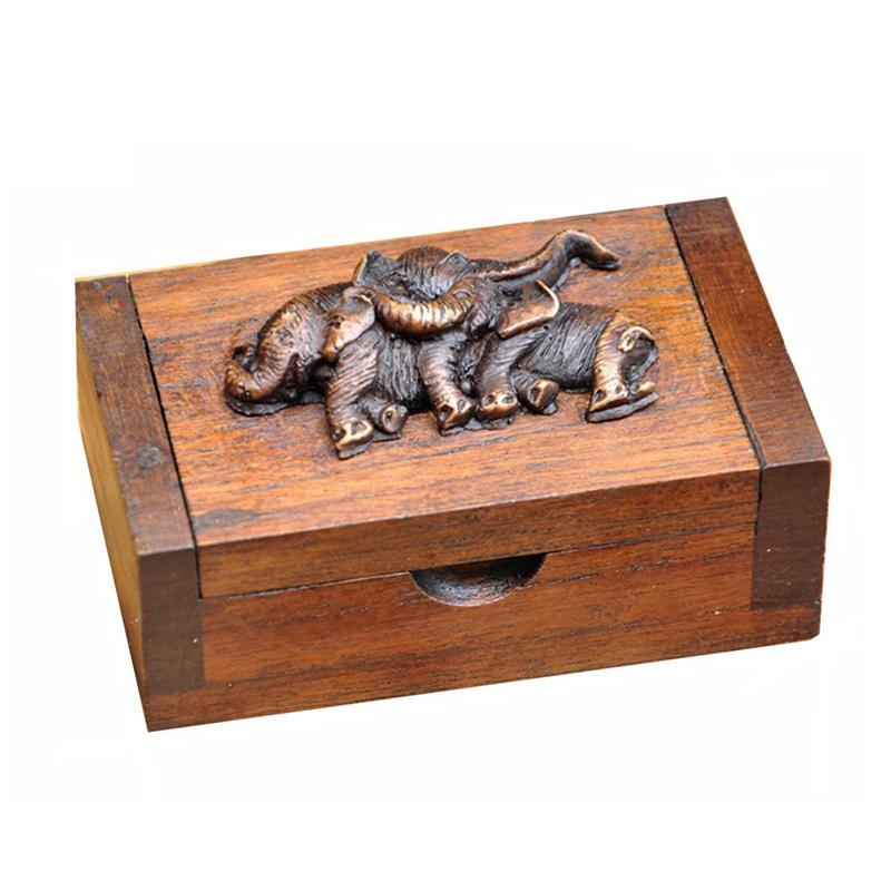1pc Embossment Elephant Toothpicks Holder Toothpicks Storage Box Desktop Adornment for Home