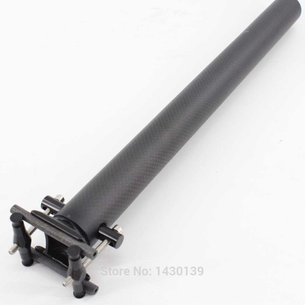 Mærke foldecykel mat 3k fuld kulfiber cykel carbon sadelpind cykel dele 27.2/30.8/31.6/33.9/34.9*400mm gratis skib