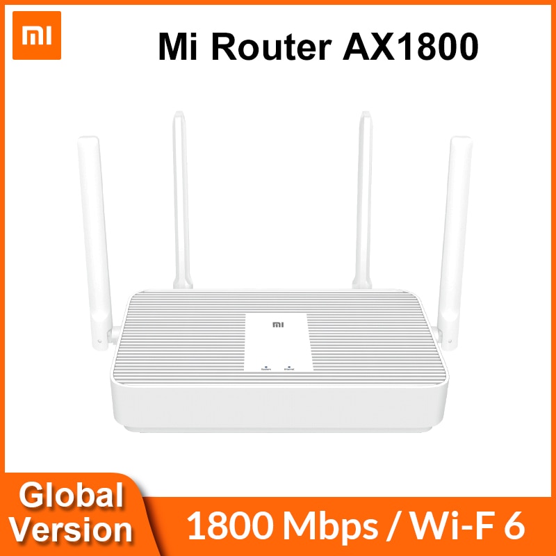 Globale Version Xiaomi Mi Router AX1800 WiFi 6 1800 Mbps 5-Core-Chip 256MB RAM 2,4G/5G Dual Frequenz Mesh Netzwerk AX5 4 Antennen