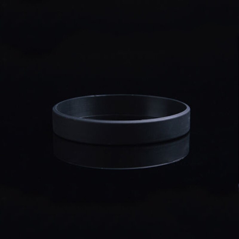 12 Kleuren 1Pc Vrouwen Mannen Silicone Rubber Armband Flexibele Wrist Band Manchet Armband Sport Jogger Running Casual Bangle: Black