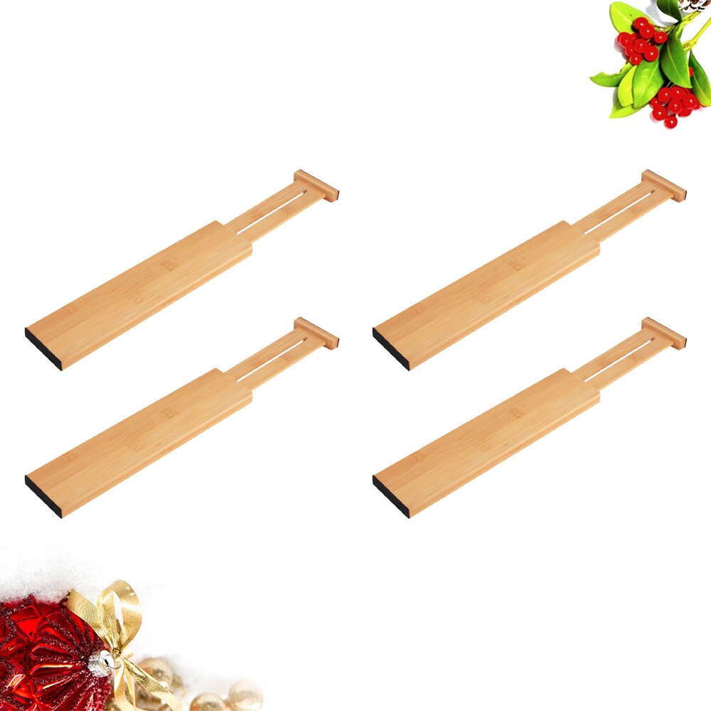 5PCS Adjustable Drawer Divider Bamboo Flexible DIY Separation Board Plate for Closet Drawer: Picture 1 3